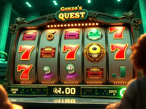 Gonzo's Quest pokie artwork at Lucky Green Casino