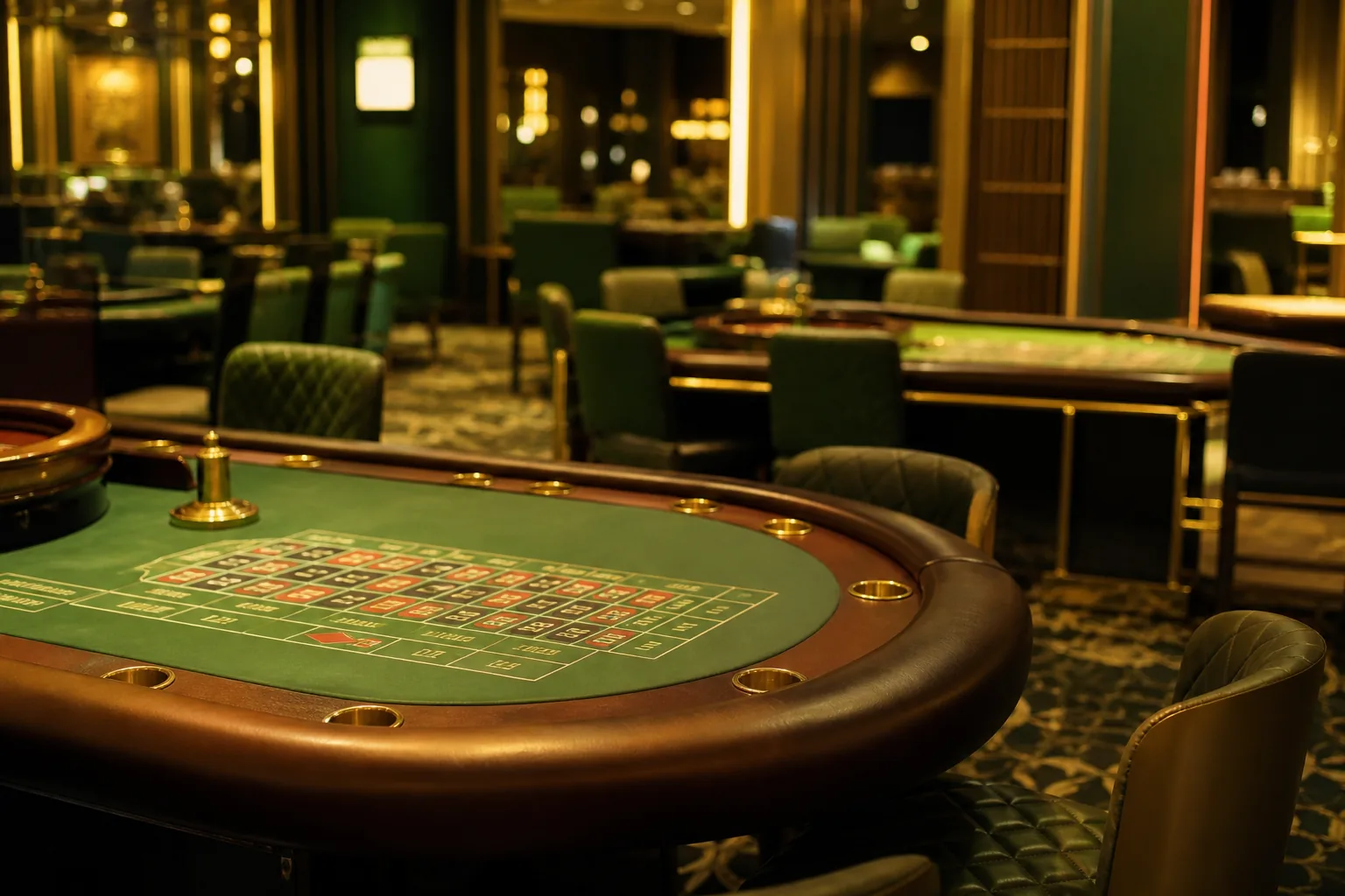 Table and live game categories in an Lucky Green Casino-style lobby